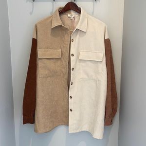 Colorblock Corduroy Jacket